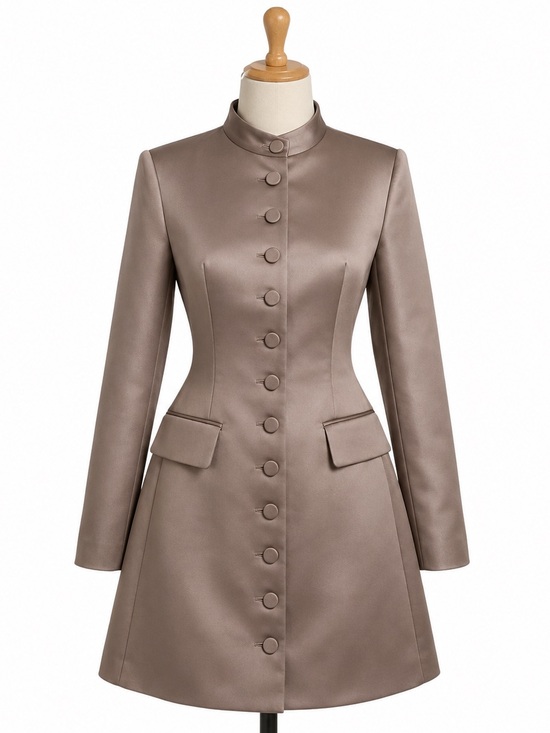 Mare Mare X Anthropologie Dresses & Skirts - Anthropologie Mare Mare Taupe, Long Sleeve, Button Front Mini Dress NWT- 2XS